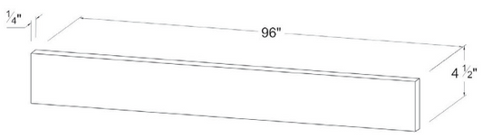 Accessories - Toe Kick 8' Plywood - Grey - Gloss Frameless