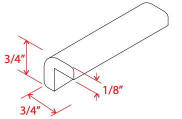 Accessories - Outside Corner Moulding - White Oak - Slim Shaker