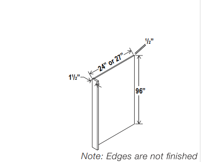 Accessories - Refrigerator End Panel Veneer - Espresso - Shaker