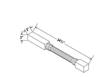 Accessories - Fluted Decorative Leg - Espresso - Shaker