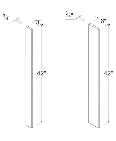 Accessories - Wall Filler - White - Gloss Frameless