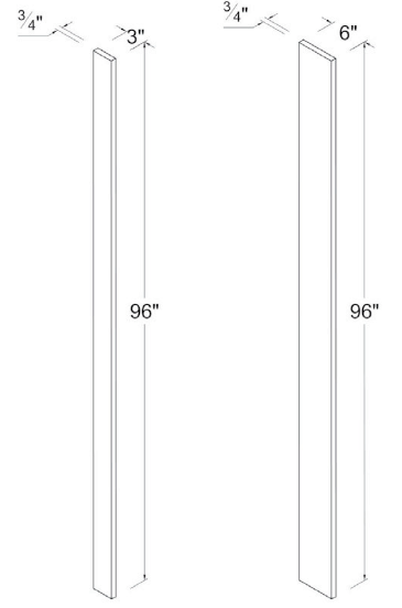 Accessories - Tall Filler - Grey - Gloss Frameless