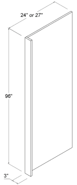 Accessories - Refrigerator End Panel Veneer - White - Gloss Frameless