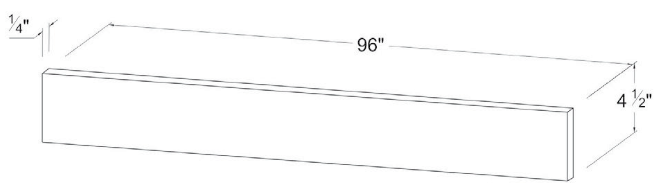 Accessories - Toe Kick 8' Plywood - White - Gloss Frameless