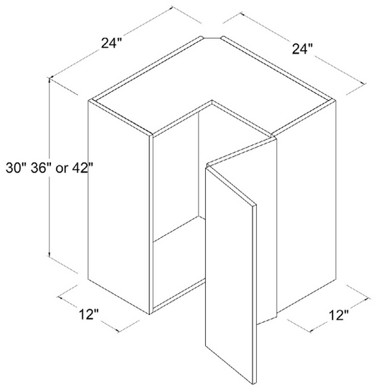 Wall Cabinet - 2 Shelves Easy Reach - White - Gloss Frameless