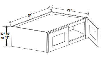 Wall Cabinet - Refrigerator - Espresso - Shaker