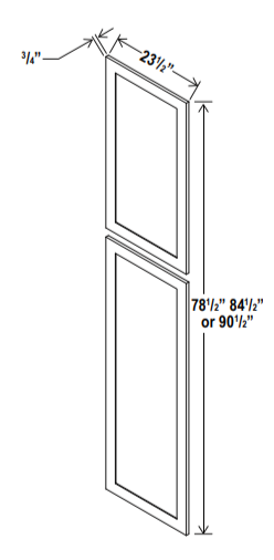Accessories - Tall Decorative Door Panel - Espresso - Shaker