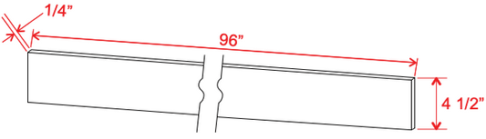 Accessories - Toe Kick 8' Plywood - White Oak - Slim Shaker