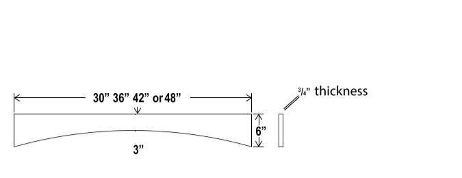 Accessories - Arched Valance - White - Aspen