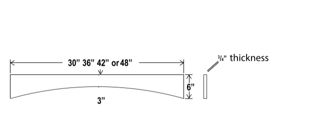 Accessories - Arched Valance - Espresso - Shaker