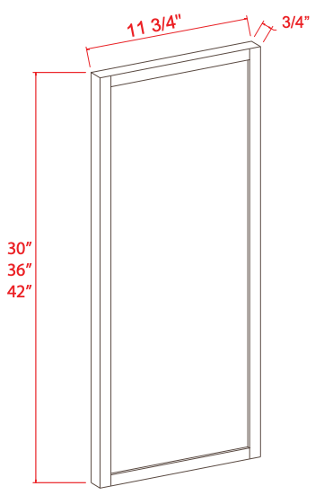 Accessories - Wall Decorative Door Panel - White Oak - Slim Shaker